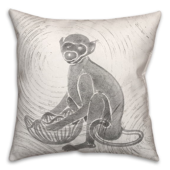 Creative Products Friendly Monkey 18 x 18 Spun Poly Pillow