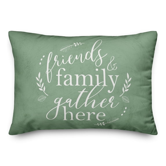 Creative Products Friends and Family Gather 14x20 Spun Poly Pillow