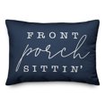 thumbnail image 1 of Creative Products Front Porch Sittin' Navy 14x20 Indoor / Outdoor Pillow, 1 of 2