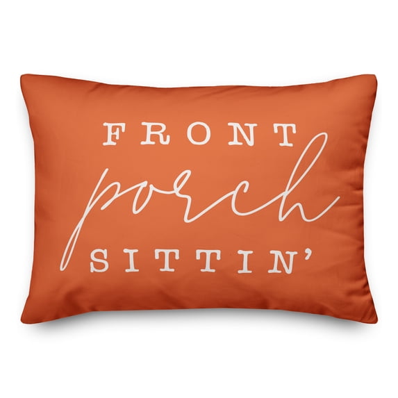 Creative Products Front Porch Sittin' Orange 14x20 Indoor / Outdoor Pillow