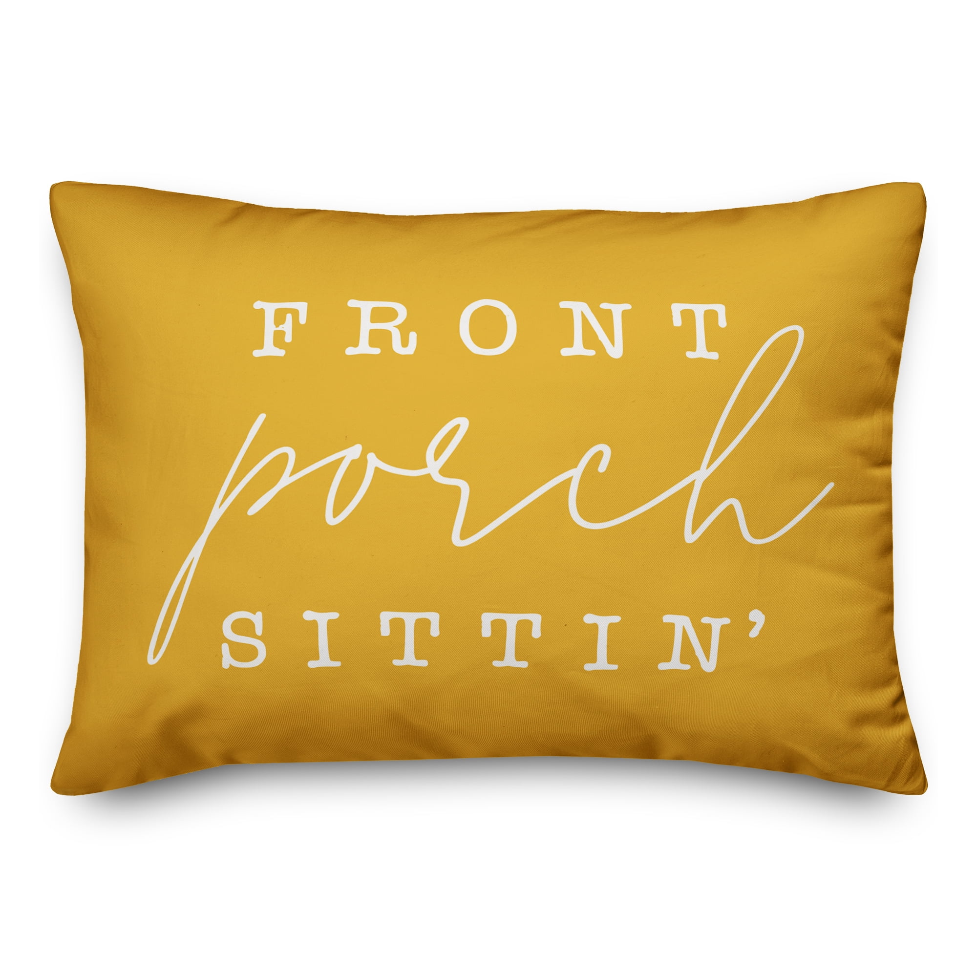 Creative Products Front Porch Sittin' Yellow 14x20 Indoor / Outdoor Pillow