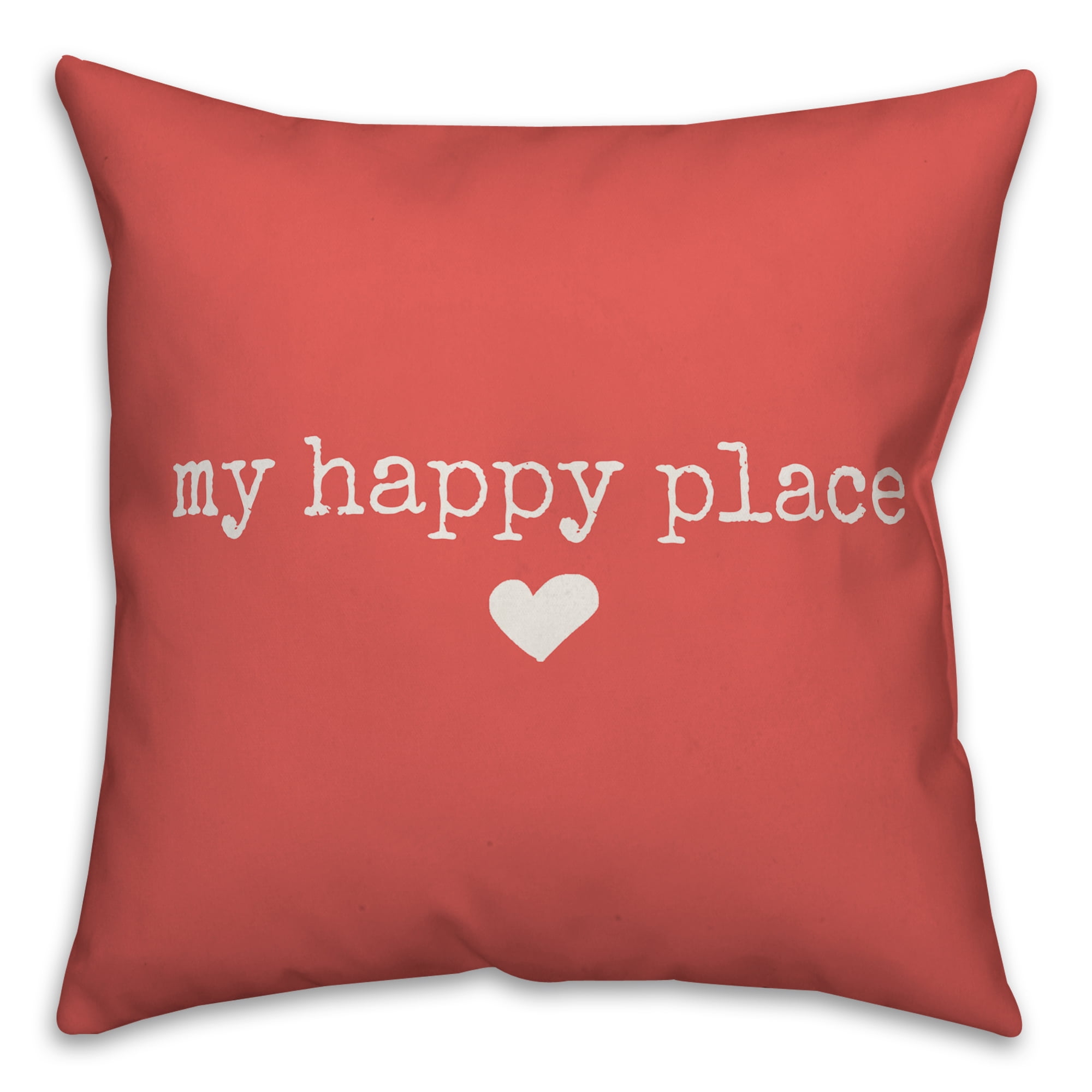 My happy place yellow pillow 2025