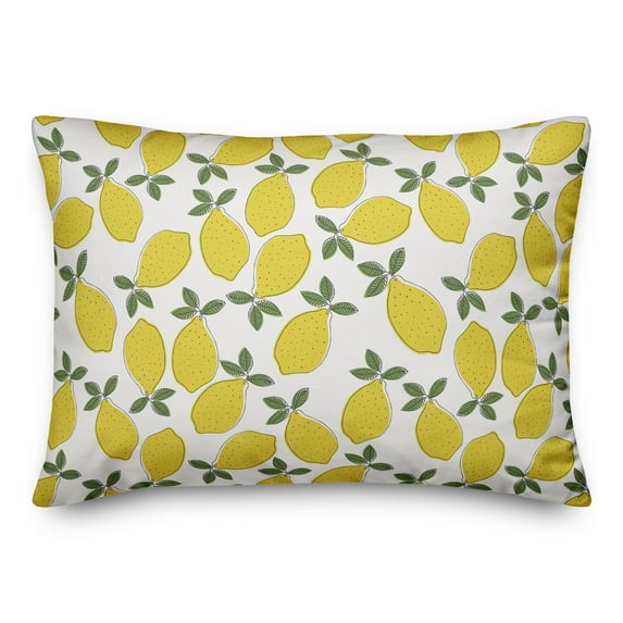 Creative Products Fun Lemon Pattern 20 x 14 Spun Poly Pillow