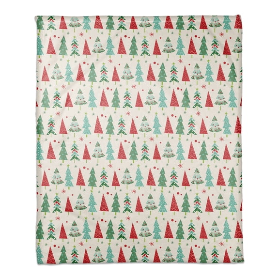 Creative Products Funky Christmas Tree Pattern 50x60 Coral Fleece Blanket