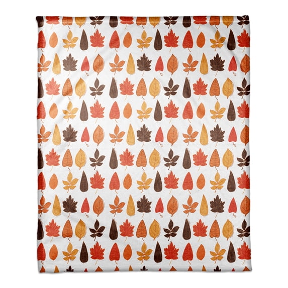 Creative Products Funky Fall Leaves 50x60 Coral Fleece Blanket