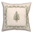 thumbnail image 1 of Creative Products Garland Border Christmas Tree 16 x 16 Spun Poly Pillow, 1 of 3