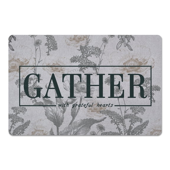 Creative Products Gather Here with Grateful Hearts 18 x 27 Floor Mat