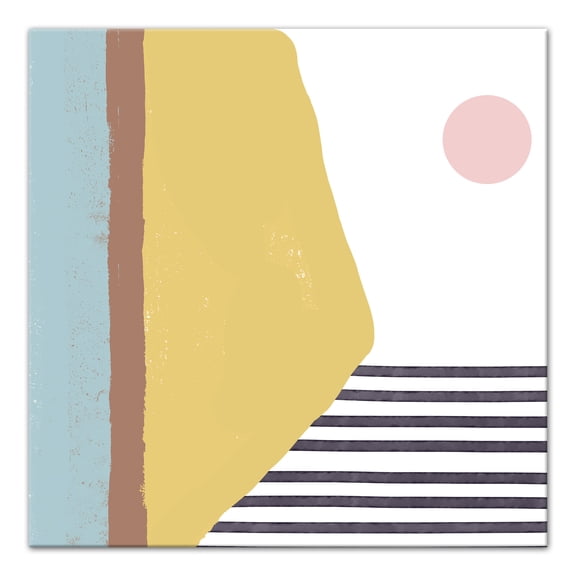 Creative Products Geo Abstract Pastel Lines 20x20 Canvas Wall Art