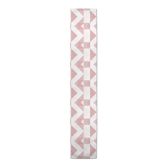 Creative Products Geo Block Pink 5 16 x 90 Poly Twill Table Runner
