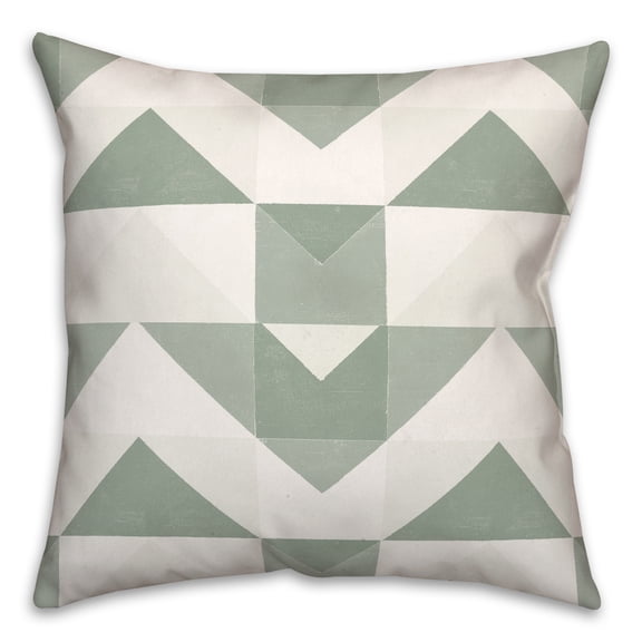 Creative Products Geo Blocks Green 20 x 20 Indoor / Outdoor Pillow