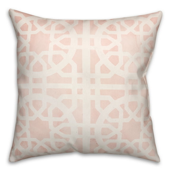Creative Products Geo Blush Tile Quad Pattern 18x18 Spun Poly Pillow