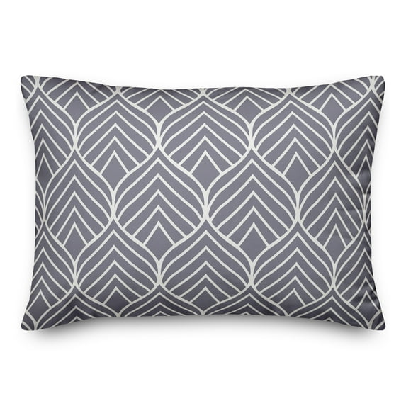 Creative Products Geo Leaf Blue 14 x 20 Indoor / Outdoor Pillow