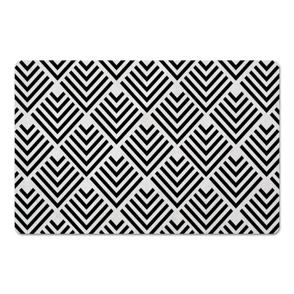 Creative Products Geometric Arrows Black 27x18 Floor Mat