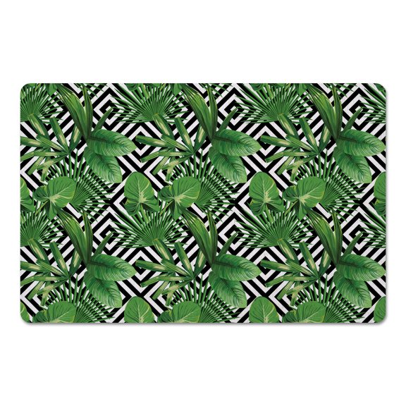 Creative Products Geometric Palm Leaves 27x18 Floor Mat