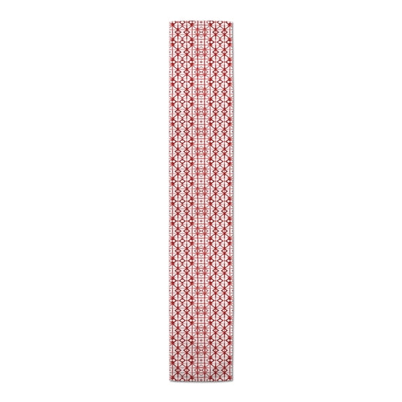 Creative Products Geometric Shibori Red 16x90 Poly Twill Table Runner