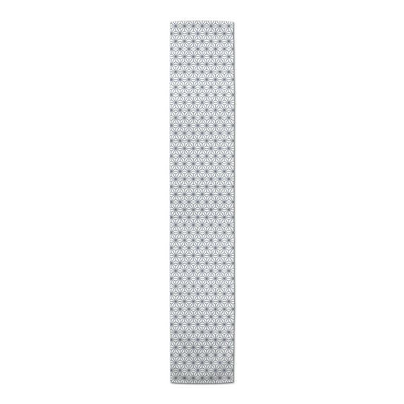Creative Products Geometric Star Pattern Navy Blue 16x72 Poly Twill Table Runner