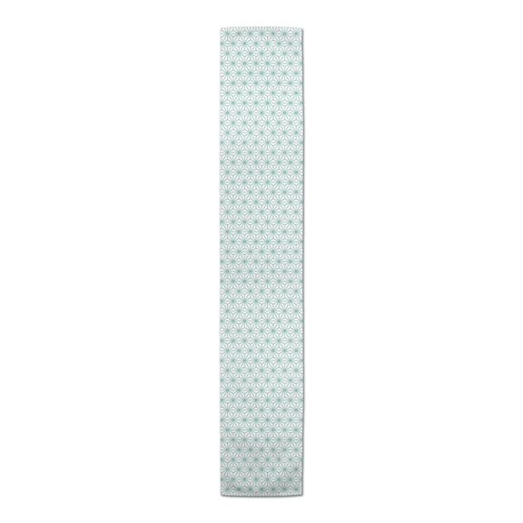 Creative Products Geometric Star Pattern Teal 16x72 Poly Twill Table Runner