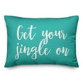 thumbnail image 1 of Creative Products Get Your Jingle On in Teal 14x20 Spun Poly Pillow, 1 of 2