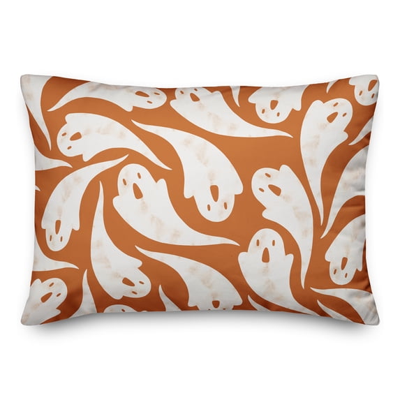 Creative Products Ghost Pattern Orange 14x20 Spun Poly Pillow