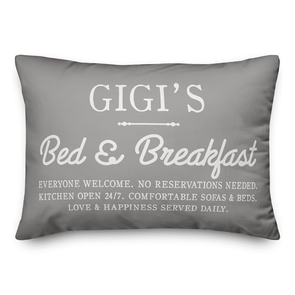 Creative Products Gigi's Bed and Breakfast 14x20 Spun Poly Pillow