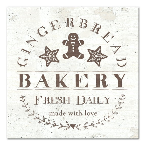 Creative Products Gingerbread Bakery 16x16 Canvas Wall Art