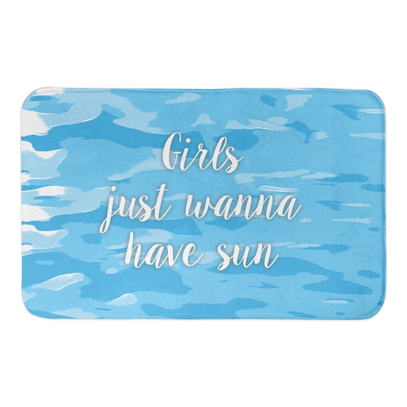 Creative Products Girls Just Wanna Have Sun 34x21 Bath Mat