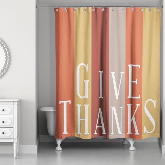 Creative Products Give Thanks 71x74 Shower Curtain