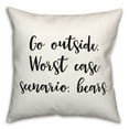 thumbnail image 1 of Creative Products Go Outside 18x18 Spun Poly Pillow, 1 of 2