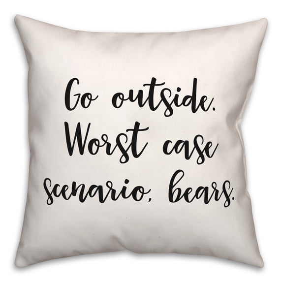 Creative Products Go Outside 18x18 Spun Poly Pillow