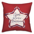 thumbnail image 1 of Creative Products God Bless America Star 18x18 Spun Poly Pillow, 1 of 3