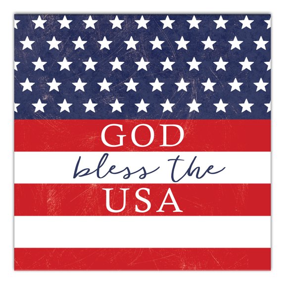 Creative Products God Bless the USA 16x16 Canvas Wall Art