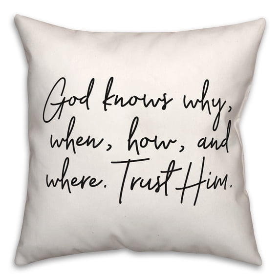 Creative Products God Knows All 18x18 Spun Poly Pillow