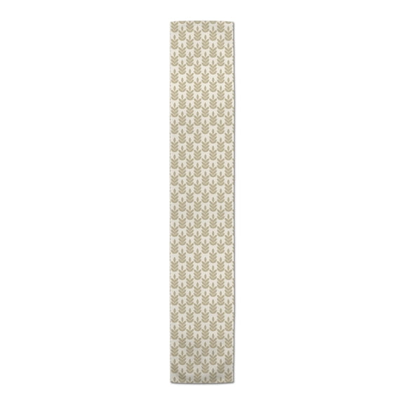 Creative Products Gold Leaf Pattern 16 x 90 Cotton Twill Table Runner