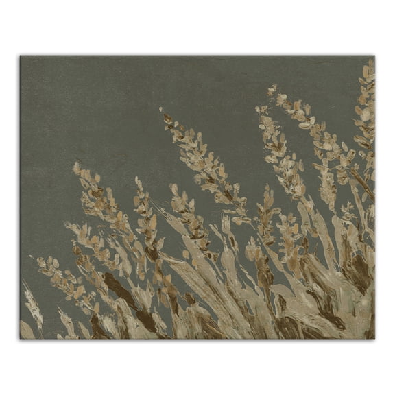 Creative Products Gold Painted Wheat Grass On Green 24x30 Canvas Wall Art