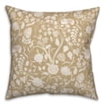 thumbnail image 1 of Creative Products Gold and White Florals 18 x 18 Spun Poly Pillow, 1 of 3