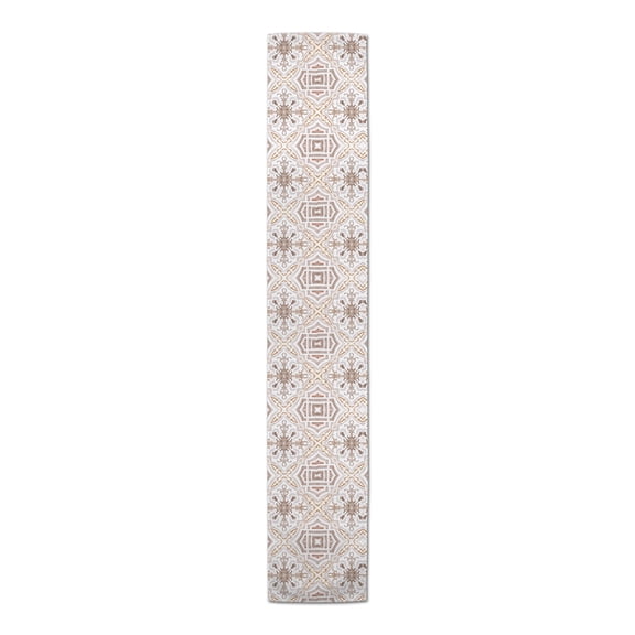 Creative Products Golden Tile Pattern 16 x 90 Poly Twill Table Runner