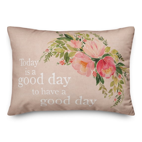 Creative Products Good Day Flowers 14x20 Spun Poly Pillow