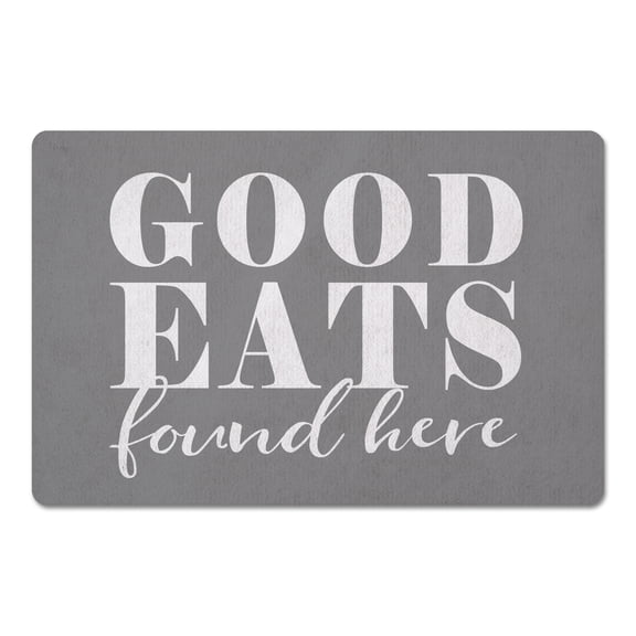 Creative Products Good Eats Found Here Gray 27x18 Floor Mat