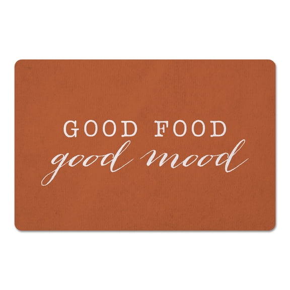Creative Products Good Food Good Mood Copper 27x18 Floor Mat