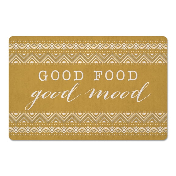 Creative Products Good Food Good Mood Mustard 27x18 Floor Mat
