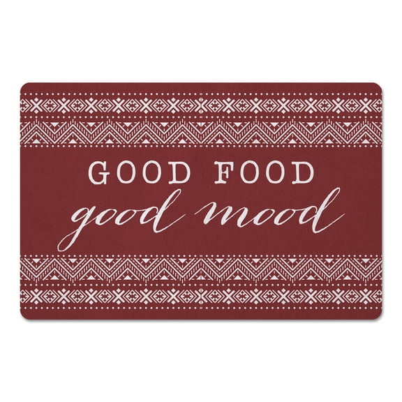 Creative Products Good Food Good Mood Red 27x18 Floor Mat