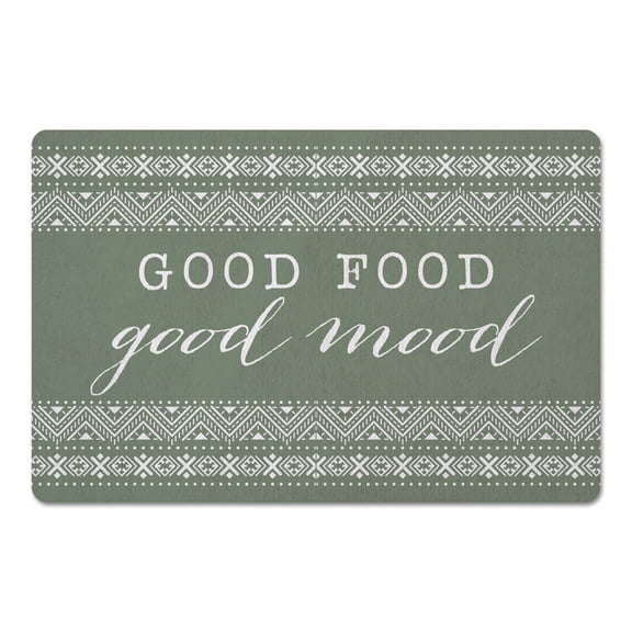 Creative Products Good Food Good Mood Sage 27x18 Floor Mat