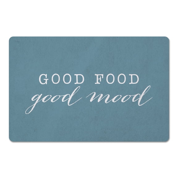 Creative Products Good Food Good Mood Sea Glass 27x18 Floor Mat