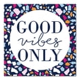 thumbnail image 1 of Creative Products Good Vibes Only Navy Terrazzo 12x12 Canvas Wall Art, 1 of 5
