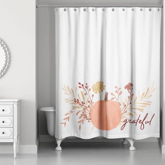 Creative Products Grateful Harvest Pumpkin 71x74 Shower Curtain