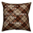 thumbnail image 1 of Creative Products Grateful Plaid Script 18x18 Spun Poly Pillow, 1 of 3