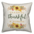 thumbnail image 1 of Creative Products Grateful Thankful & Blessed 16x16 Spun Poly Pillow, 1 of 3