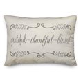 thumbnail image 1 of Creative Products Grateful Thankful Blessed 20 x 14 Spun Poly Pillow, 1 of 3