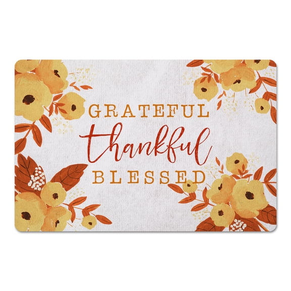 Creative Products Grateful Thankful Blessed 27x18 Floor Mat