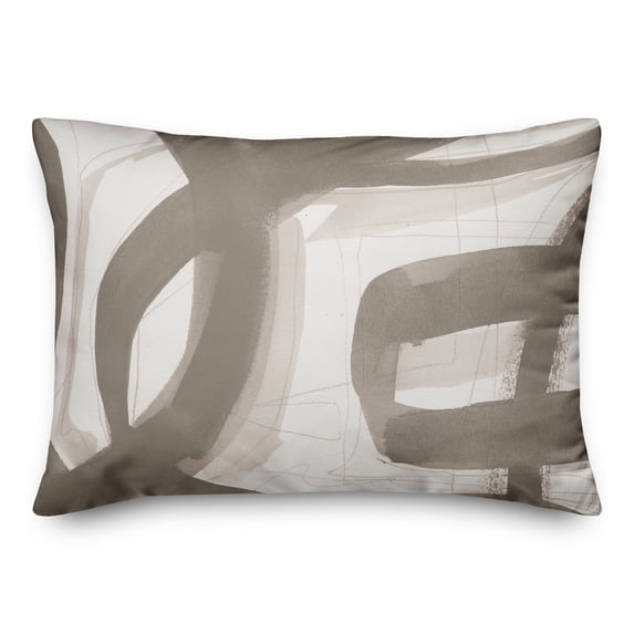 Creative Products Gray Abstract Brushstrokes 14x20 Indoor / Outdoor Pillow